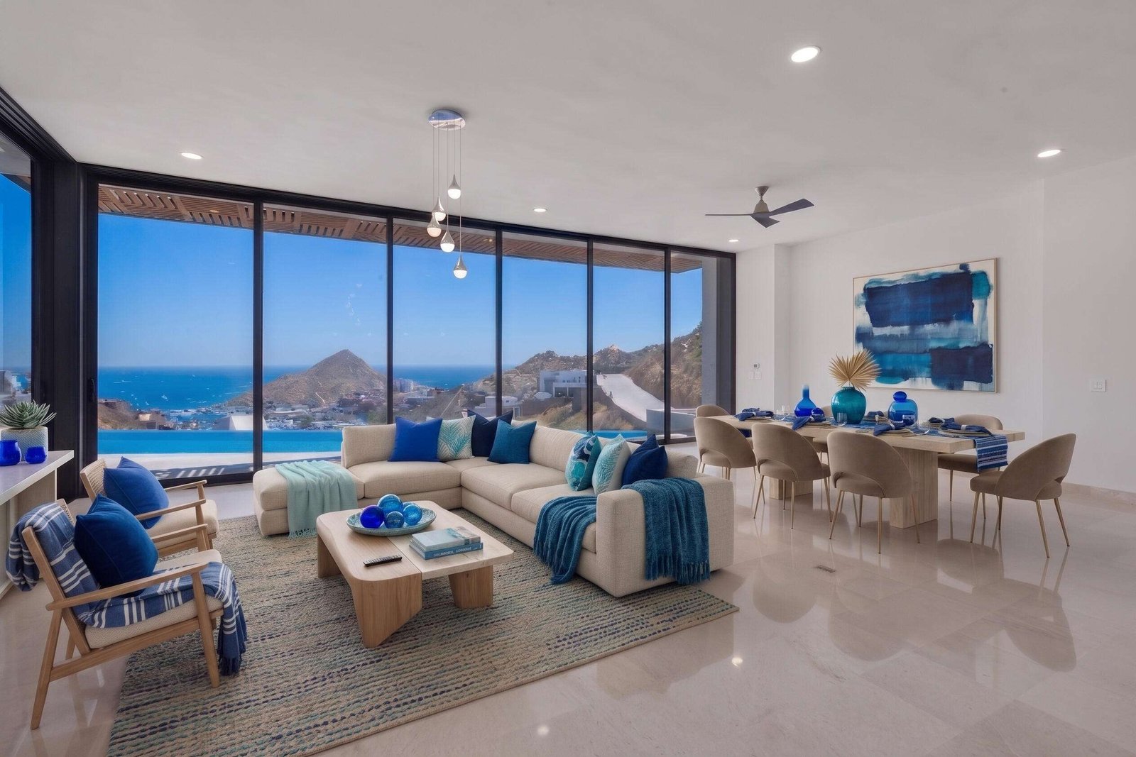 Cabo San Lucas Pedregal Csl Casa LA PIÑATA A luxury villa located in the exclusive Pedregal Cabo San Lucas. Perfect as a private residence or a high-end vacation rental, this villa offers an exceptional combination of comfort, style, privacy, and location.The villa features 8 bedrooms including a service room (as an independent apartment suite), 8.5 bathrooms, and 13 beds.Fully furnished and equipped with top-quality finishes, providing a turnkey experience.Every detail has been thoughtfully crafted to create an exceptional space for family gatherings and entertaining. The expansive terrace includes a great swimming pool, 2 jacuzzi, bar, 2 BBQ station, 2 fire pits, and multiple lounge areas, to enjoy the very best of Cabo living The interiors feature cozy and elegant living spaces, including a inside bar, games room, media room and impeccable design in every corner Fully furnished and equipped, representing an outstanding opportunity. With its exceptional design, amenities, and location, this villa embodies the best of the Baja lifestyle for sale