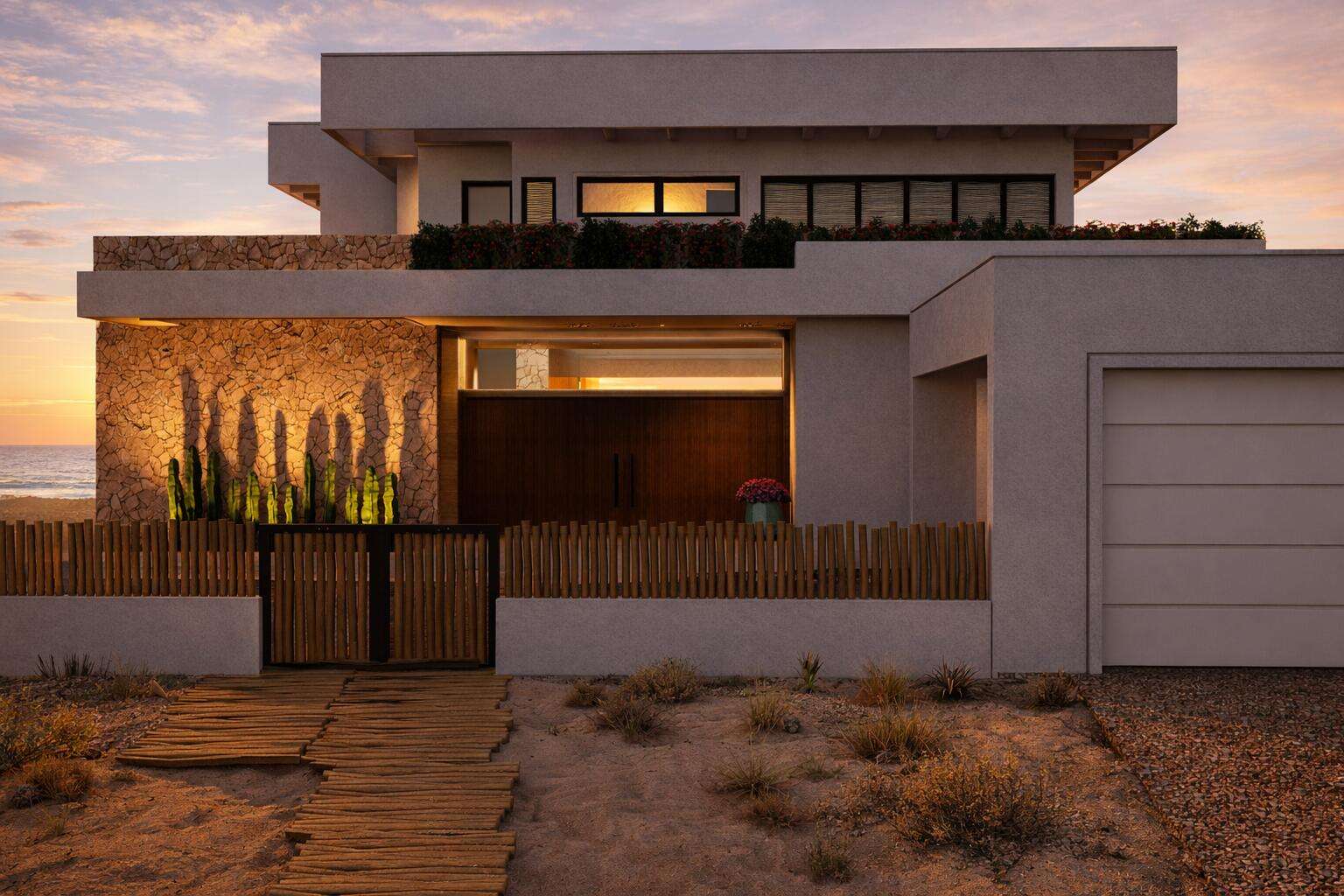 Cabo San Lucas Jacarandas Two-story house, 3 bedrooms, 2 ½ bathrooms, fully equipped kitchen with granite countertop, fine wood exterior and interior doors, spacious living room, dining room and kitchen area, large laundry room with sink, wooden closet, hydropneumatic system, water heater, 12,000 liter cistern, garage for 2 vehicles with electric gate, mini split air conditioning installations, backyard, high-end finishes, side corridor. The owner is Mexican and prefers pesos. – 42 Camino Bonito Oriente Pedregal, Cabo San Lucas, BS